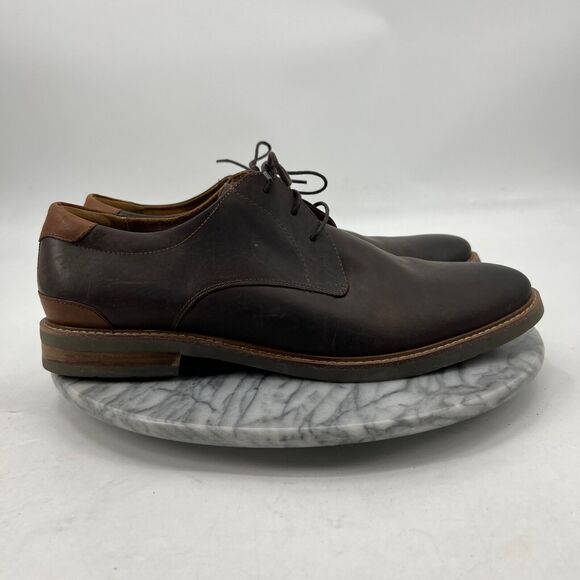 Florsheim Mens 12 Shoe Brown Leather Highland Plain Toe Oxford Preppy Dress main image 7